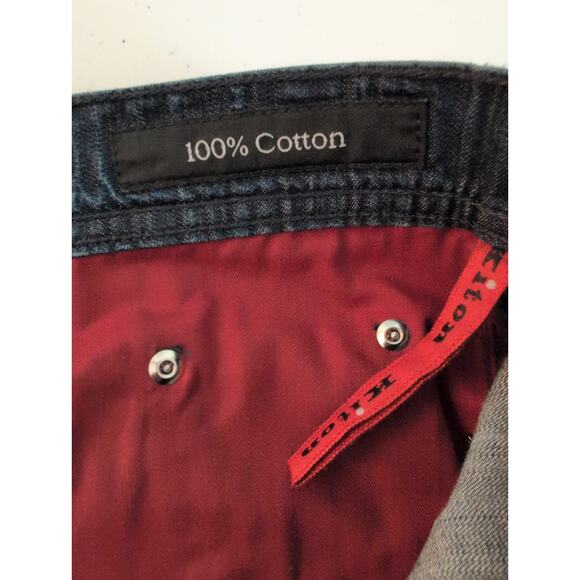 Kiton Selvedge Jean Men Size 34 (32x30)* Button Fly Straight Leg Dark Wash Italy - Picture 8 of 16